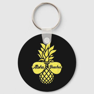 Aloha Stranden Gele Ananas Gift Hawaii Zonnebrille Sleutelhanger