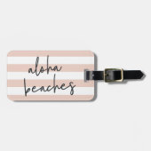 Aloha stranden gepersonaliseerd bagagelabel (Voorkant horizontaal)