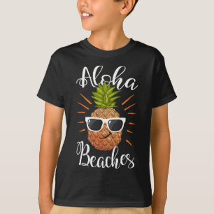 Aloha Stranden Hawaii Ananas Zonnebrillen T-shirt