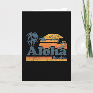 Aloha Stranden Hawaii Vintage Strand Surfen Retro  Kaart