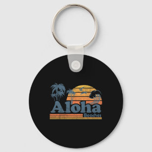 Aloha Stranden Hawaii Vintage Strand Surfen Retro Sleutelhanger
