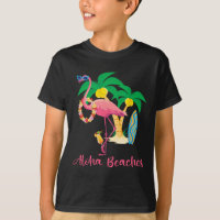 Aloha Stranden Hawaiiaanse Bloemen Floral Flamingo