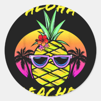 Aloha Stranden T-shirt Vrouwen Mannen Peuters Anan Ronde Sticker