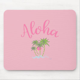 Aloha strandt Hawaiian Style Summer Tropisch Roze Muismat