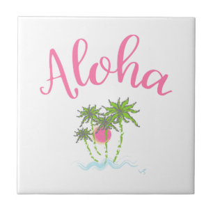 Aloha strandt Hawaiian Style Summera Tegeltje