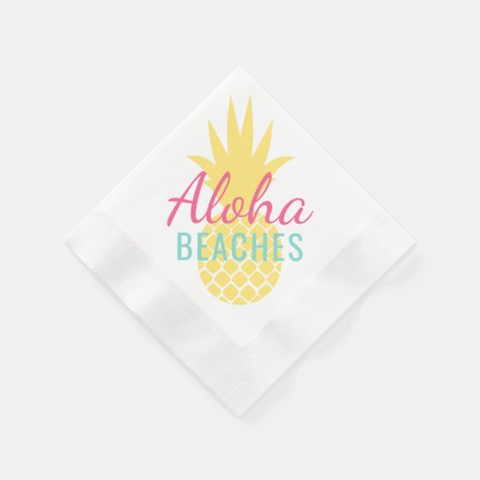 Aloha strandt tropisch geel anananas servet (Hoek)