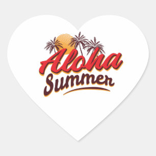 Aloha Summer Hart Sticker