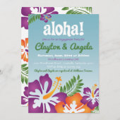Aloha Summer Luau Uitnodiging (Voorkant / Achterkant)