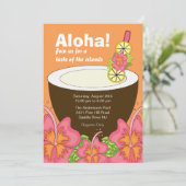 Aloha Summer Party Luau Invitation (Debout devant)