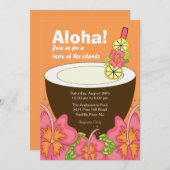 Aloha Summer Party Luau Invitation (Devant / Derrière)