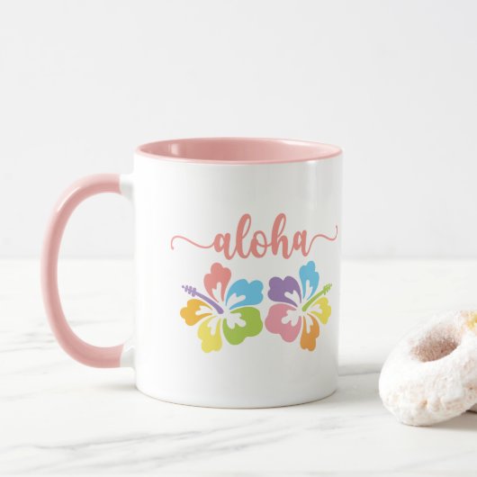 Aloha Summer Pastel Mok (Met donut)