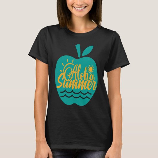 Aloha Summer Teacher T-shirt (Voorkant)