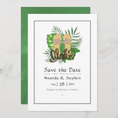 Aloha Summerstrand Bruiloft Save The Date (Voorkant / Achterkant)