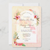 Aloha Sunrise Arch Aquarelle Invitation (Dos)