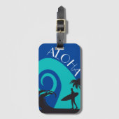 Aloha Surf en Palm Trees Bagagelabel (Voorkant (verticaal))