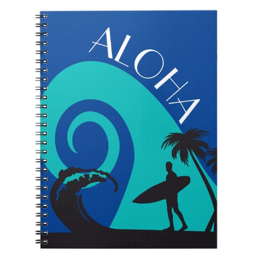 Aloha Surf en Palm Trees Notitieboek (Voorkant)