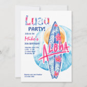Aloha Surfboard Invitation (Devant)