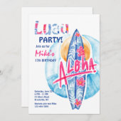 Aloha Surfboard Invitation (Devant / Derrière)