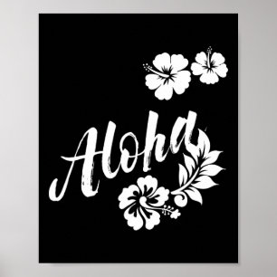 Aloha surfen surfplank Hawaiaanse mannen vrouwen k Poster