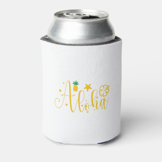 Aloha-Surfer- Palms-Tropisch-Retro-Beach-Funny Blikjeskoeler (Blikje Achterkant)