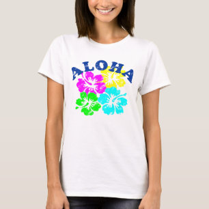 Aloha T-Shirt Colorful Hawaiian Flowers