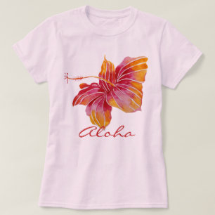 Aloha T-shirt de fleur de ketmie de Hawaï