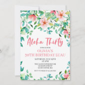 Aloha Trente Tropical Luau Invitation Anniversaire (Devant)