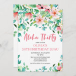 Aloha Trente Tropical Luau Invitation Anniversaire<br><div class="desc">graphisme par DeniseAnneGraphics.etsy.com

Aloha 30 ! Luau 30e anniversaire de la ville tropicale. Belles fleurs tropicales et verdure.</div>