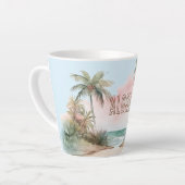 Aloha Tropical Beach Palmbomen Latte Mok (Linkerhoek)