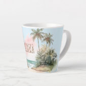 Aloha Tropical Beach Palmbomen Latte Mok (Rechterhoek)
