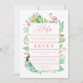 Aloha Tropical Birthday Party Luau Invitation (Devant)