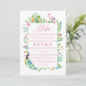 Aloha Tropical Birthday Party Luau Invitation (Debout devant)