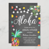 Aloha Tropical Bridal invitation Hawaii Luau (Devant / Derrière)