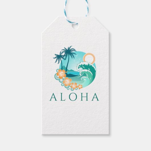 Aloha Tropical Cadeaulabel (Voorkant)