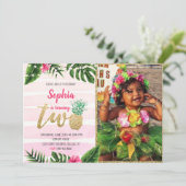Aloha Tropical Deux Invitation Anniversaire Avec P (Debout devant)