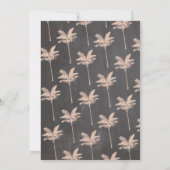 Aloha Tropical Floral Fiançailles Invitation Vinta (Dos)