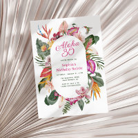 Aloha Tropical Floral Verjaardag