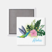Aloha Tropical Flowers Magnet (Recto/Verso)