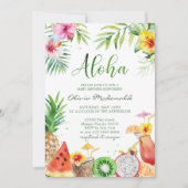 Aloha Tropical Fruits Baby shower Kaart (Voorkant)