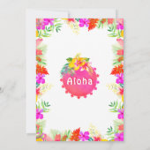 Aloha Tropical Graduation Luau Invitation (Dos)