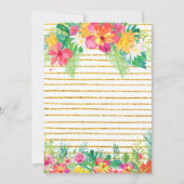 Aloha Tropical Graduation Luau Party Invitation (Dos)