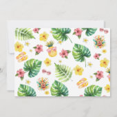 Aloha Tropical Hawaii luau photo carte de remercie (Dos)