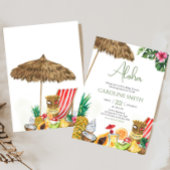 Aloha Tropical Hawaiian Baby shower Kaart
