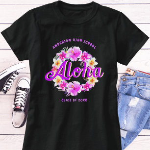 Aloha Tropical Hawaiian Luau Afstuderen T-Shirt