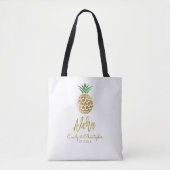 Aloha Tropical Hawaiian Pineapple Wedding Favoriet Draagtas (Voorkant)