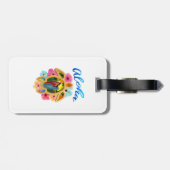 Aloha Tropical Honu Zee Turtle Bagagelabel (Achterkant horizontaal)