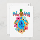 Aloha Tropical Honu Zee Turtle Briefkaart (Voorkant / Achterkant)
