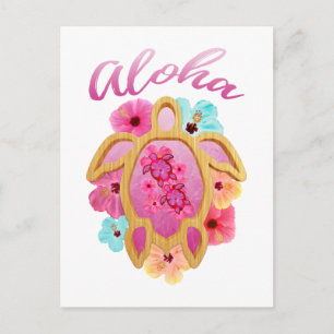 Aloha Tropical Honu Zee Turtle Briefkaart