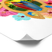 Aloha Tropical Honu Zee Turtle Poster (Hoek)