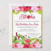 Aloha Tropical Luau Anniversaire Luau Invitation (Devant)